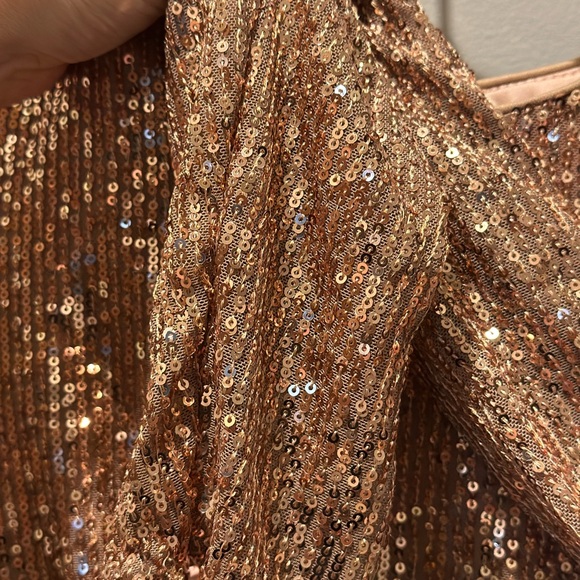 Gorgeous Mac Duggal sequined copper dress size 12. - Picture 5 of 5